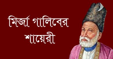 মির্জা গালিবের একগুচ্ছ শায়েরী