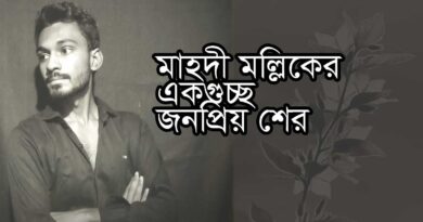 মাহদী মল্লিকের জনপ্রিয় শের